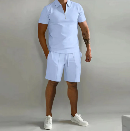 Herren Sommer Shorts-Shirt-Set Kurzarm