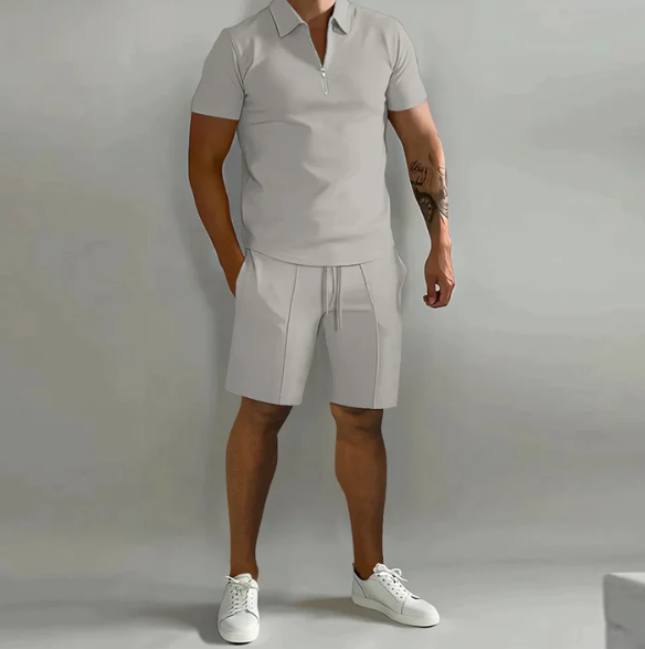 Herren Sommer Shorts-Shirt-Set Kurzarm