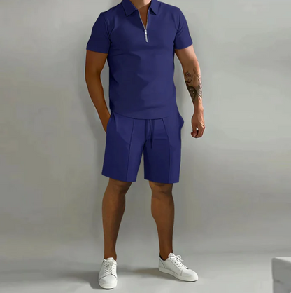 Herren Sommer Shorts-Shirt-Set Kurzarm