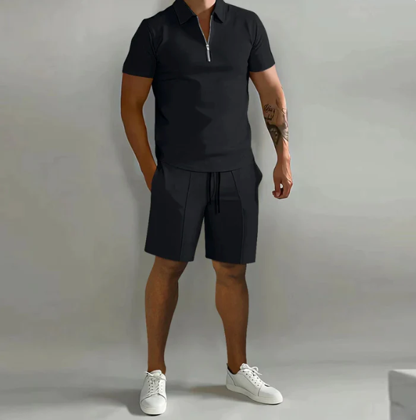 Herren Sommer Shorts-Shirt-Set Kurzarm