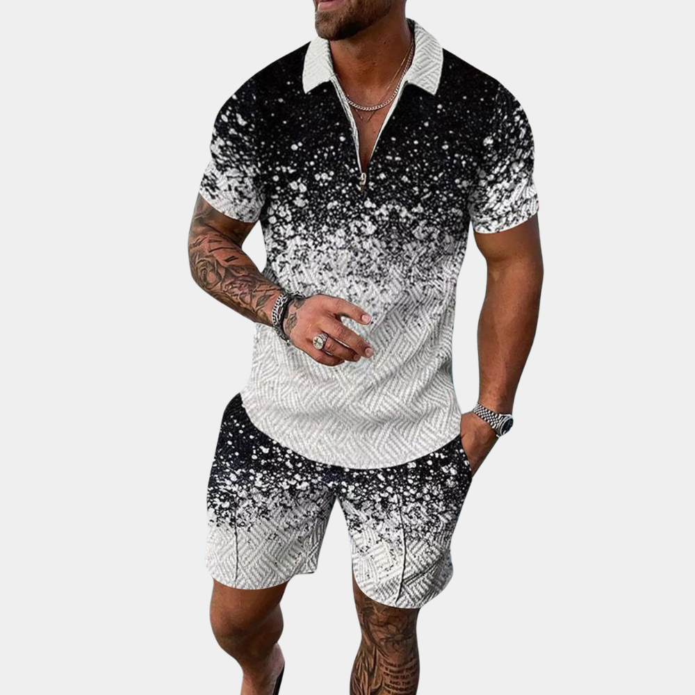 Sommer Outfit Set - Zweiteiliges Polo Shirt Shorts