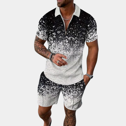 Sommer Outfit Set - Zweiteiliges Polo Shirt Shorts