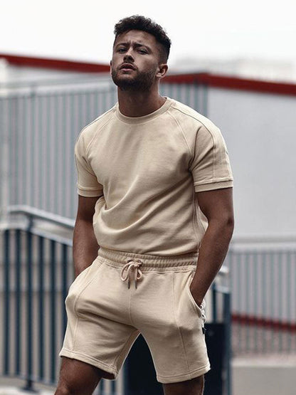 Herren Sommer Set: Sweatshirt und Shorts Komfort - IdealeKleiden