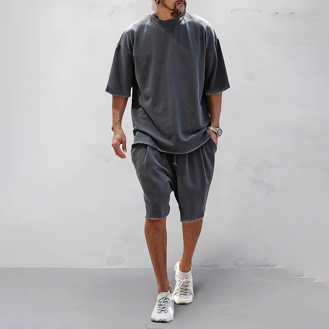 Oversized Shorts und T-Shirt Set Sommer