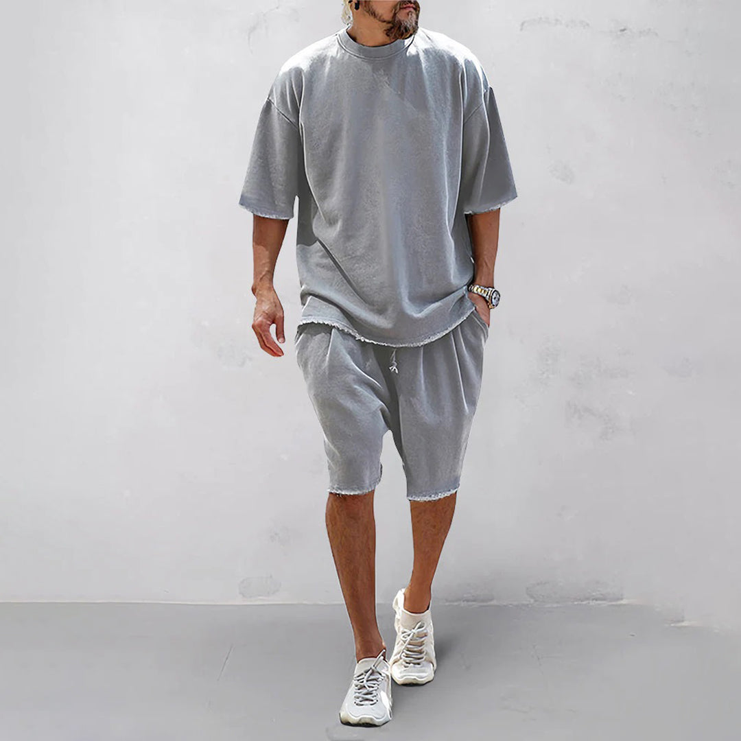 Oversized Shorts und T-Shirt Set Sommer