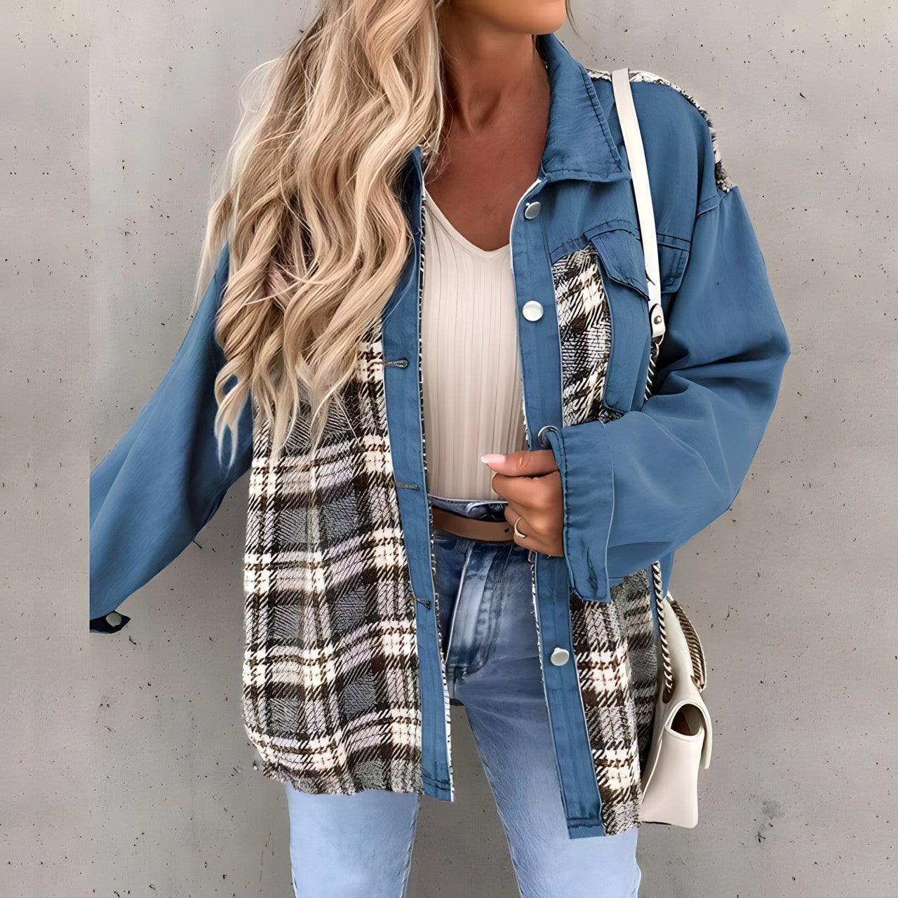 Karierte Damenjacke Modern Chic
