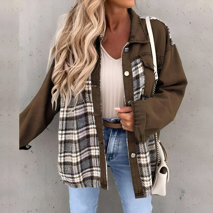 Karierte Damenjacke Modern Chic