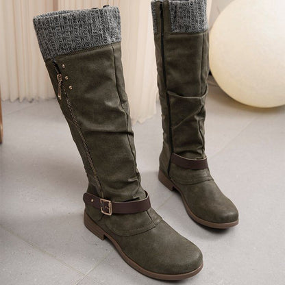 Damen Stiefel Knöchelhoch Reißverschluss Elegant