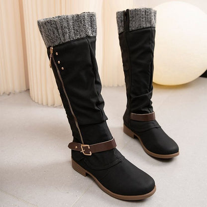 Damen Stiefel Knöchelhoch Reißverschluss Elegant - IdealeKleiden