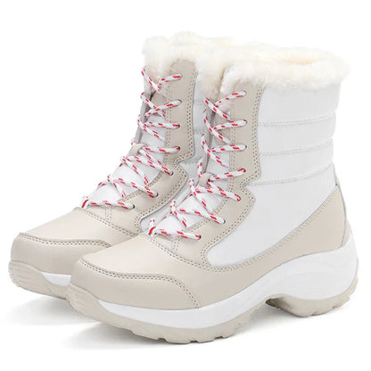 Wasserdichte Damenstiefel Winter Warm Plattform Fell