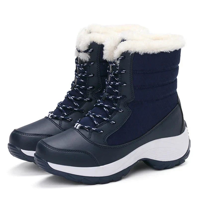 Wasserdichte Damenstiefel Winter Warm Plattform Fell
