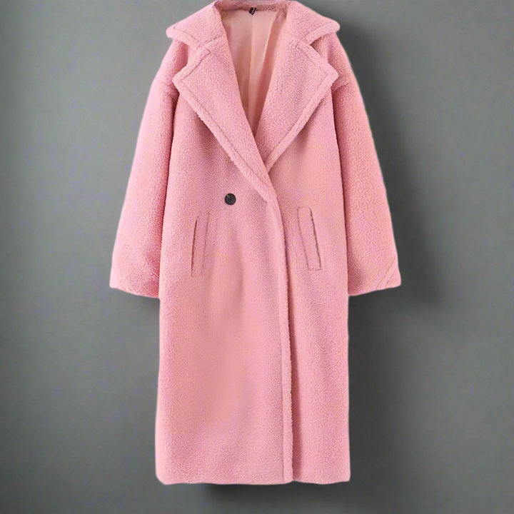 Teddy-Mantel Damen Oversized Weich und Warm