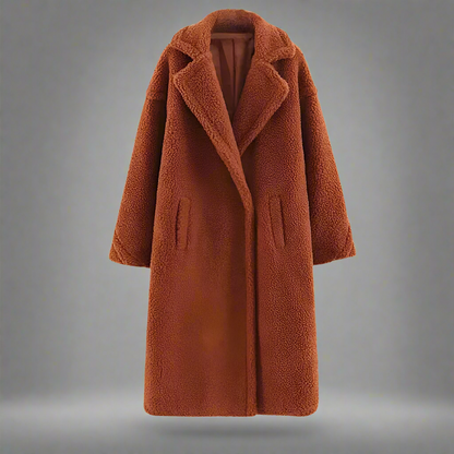 Teddy-Mantel Damen Oversized Weich und Warm