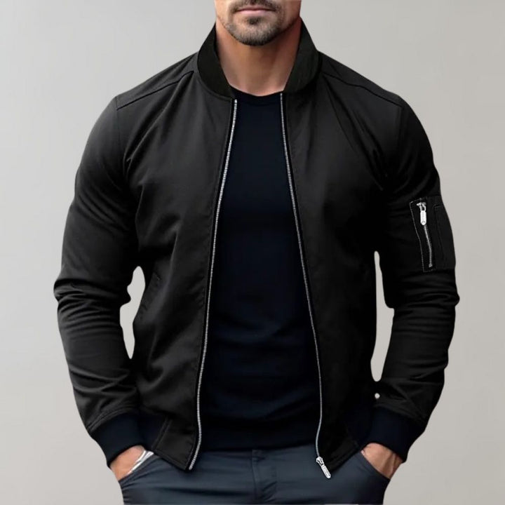 Herren Bomberjacke Zip-Up Sportlich