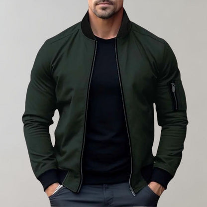 Herren Bomberjacke Zip-Up Sportlich