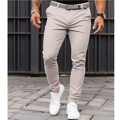 Schmale Herren-Chinos Stretch-Hosen Modern Schnitt