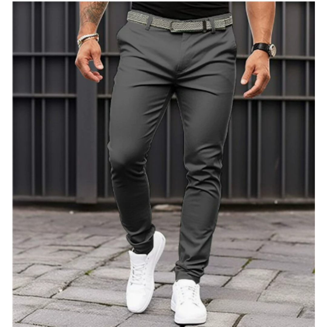 Schmale Herren-Chinos Stretch-Hosen Modern Schnitt