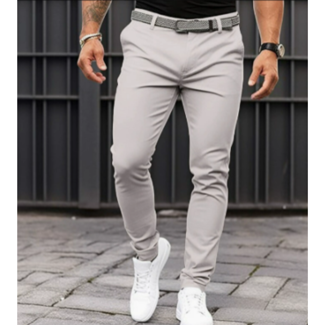 Schmale Herren-Chinos Stretch-Hosen Modern Schnitt