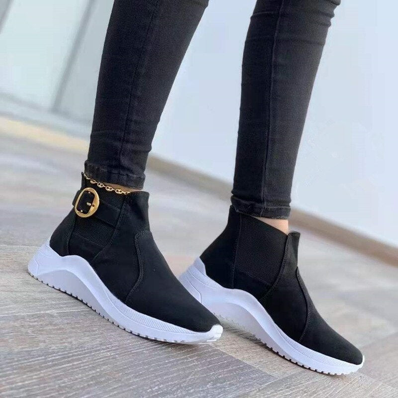 Elegante Plateau-Stiefeletten Damen
