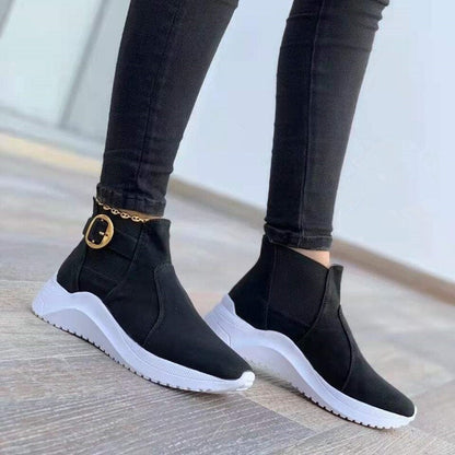Elegante Plateau-Stiefeletten Damen