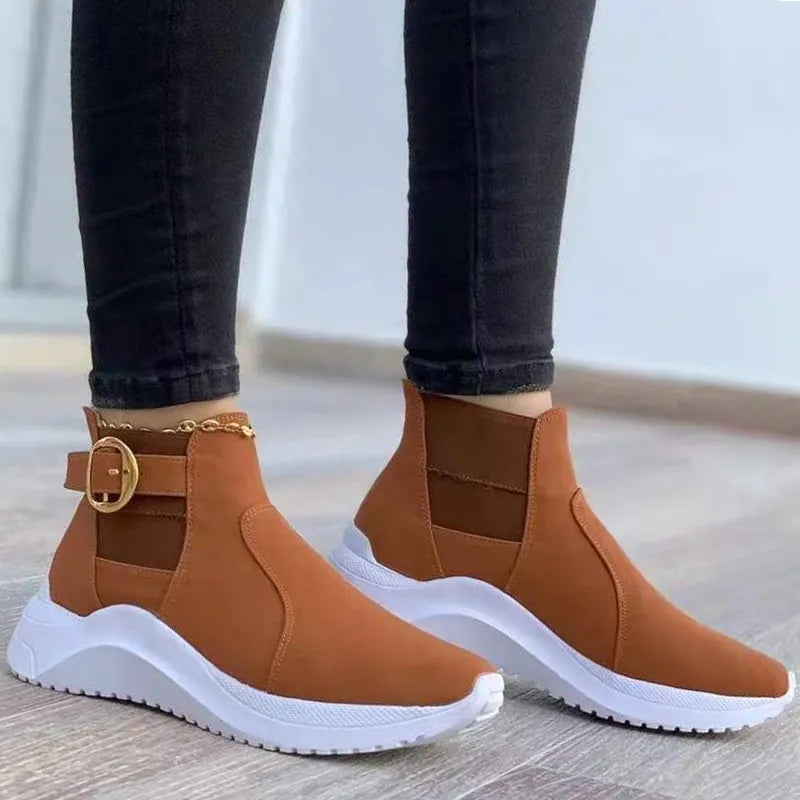 Elegante Plateau-Stiefeletten Damen - IdealeKleiden