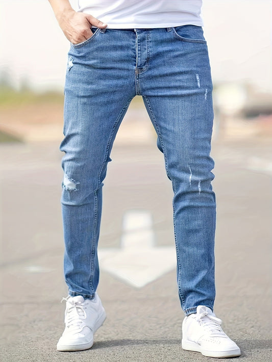 Slim Fit Herrenjeans Ripped Stretch - IdealeKleiden