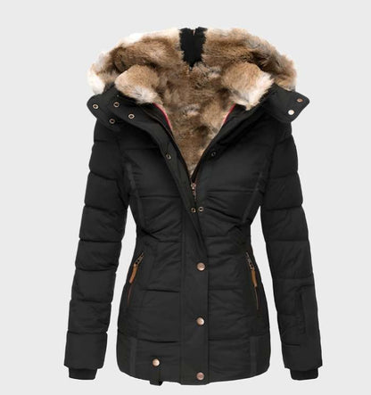 Damen Winterjacke Wasserabweisend Gepolstert mit Kapuze - IdealeKleiden