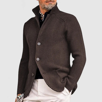 Herren Winterjacke Strick Optik Klassisch Wetterfest