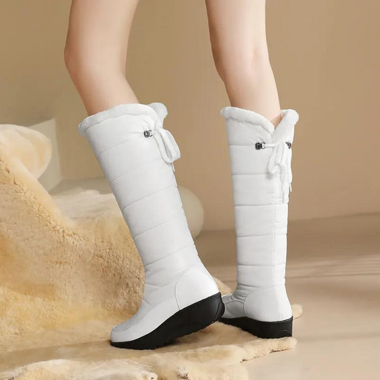 Warme Winterstiefel Plüsch Daunen Schnürschuhe - IdealeKleiden