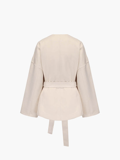 Elegante Kimonojacke Damen Cardigan mit Gürtel - IdealeKleiden