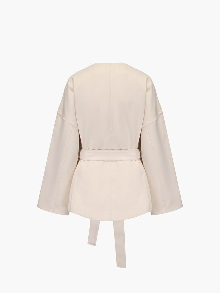 Elegante Kimonojacke Damen Cardigan mit Gürtel - IdealeKleiden