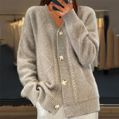 Damen Strickjacke Langärmlig Bequem