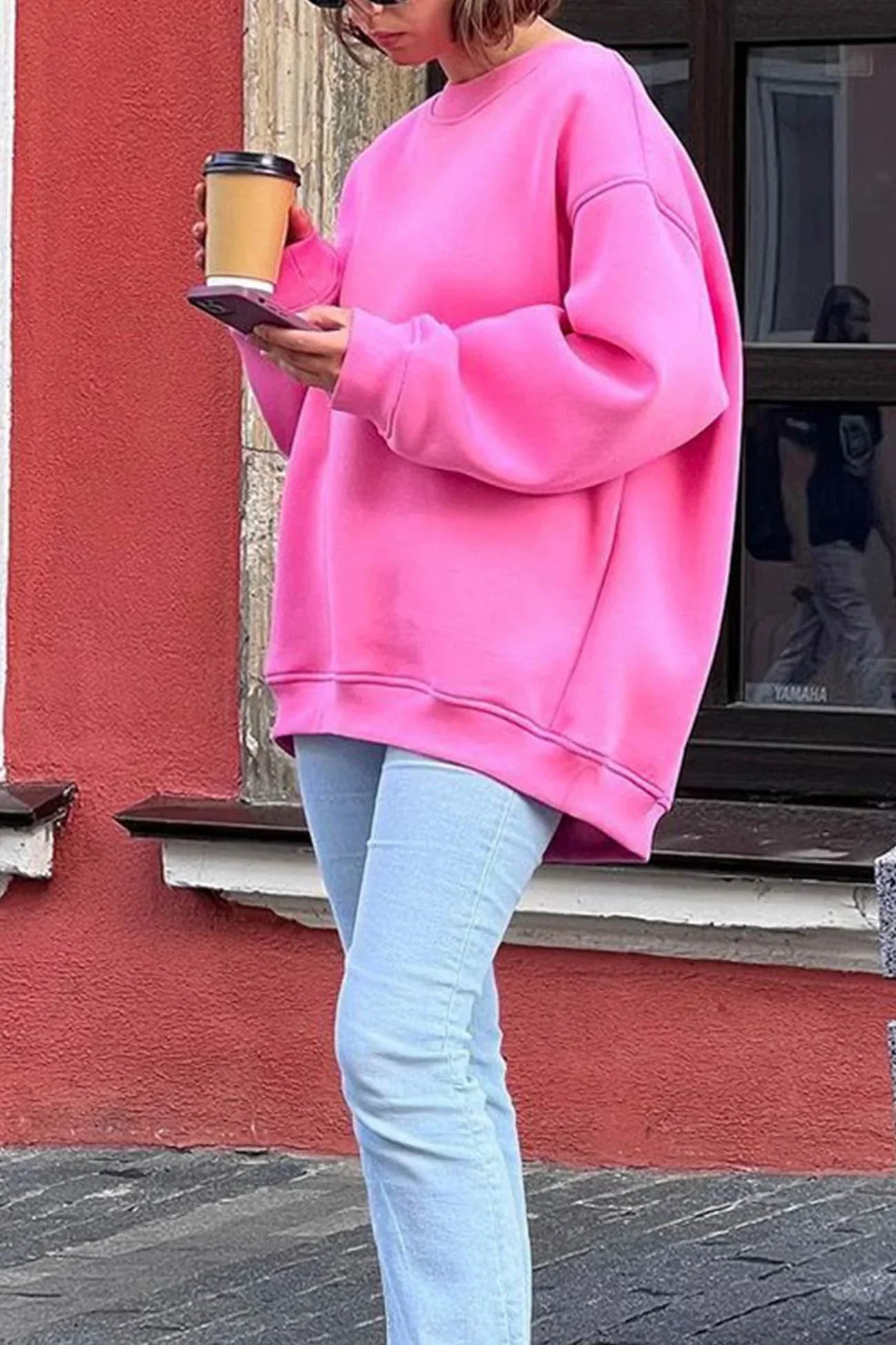 Bequemes Oversize Sweatshirt Rundhals