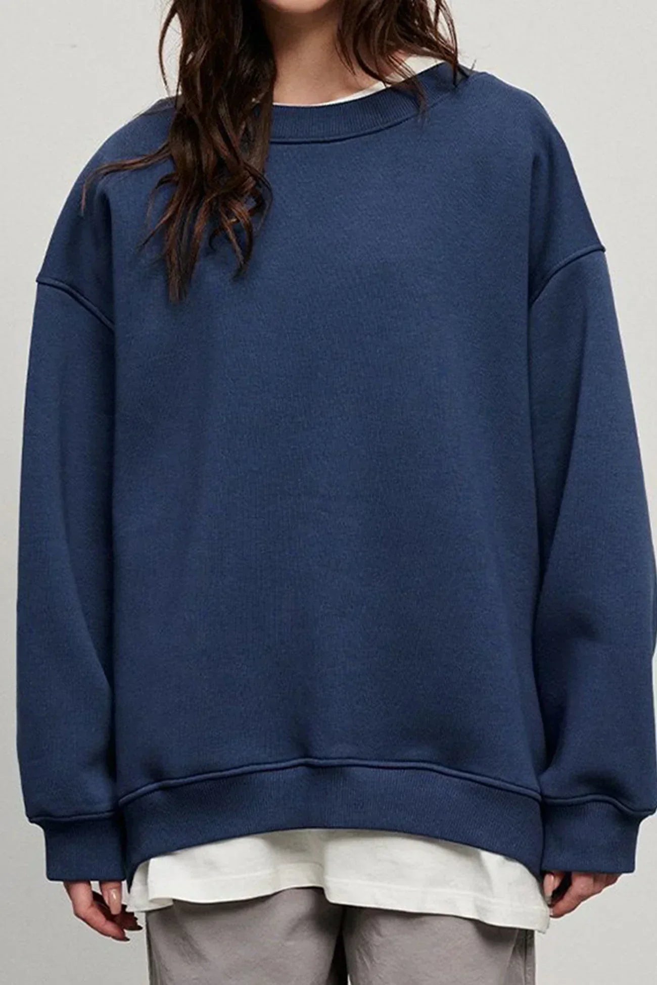 Bequemes Oversize Sweatshirt Rundhals