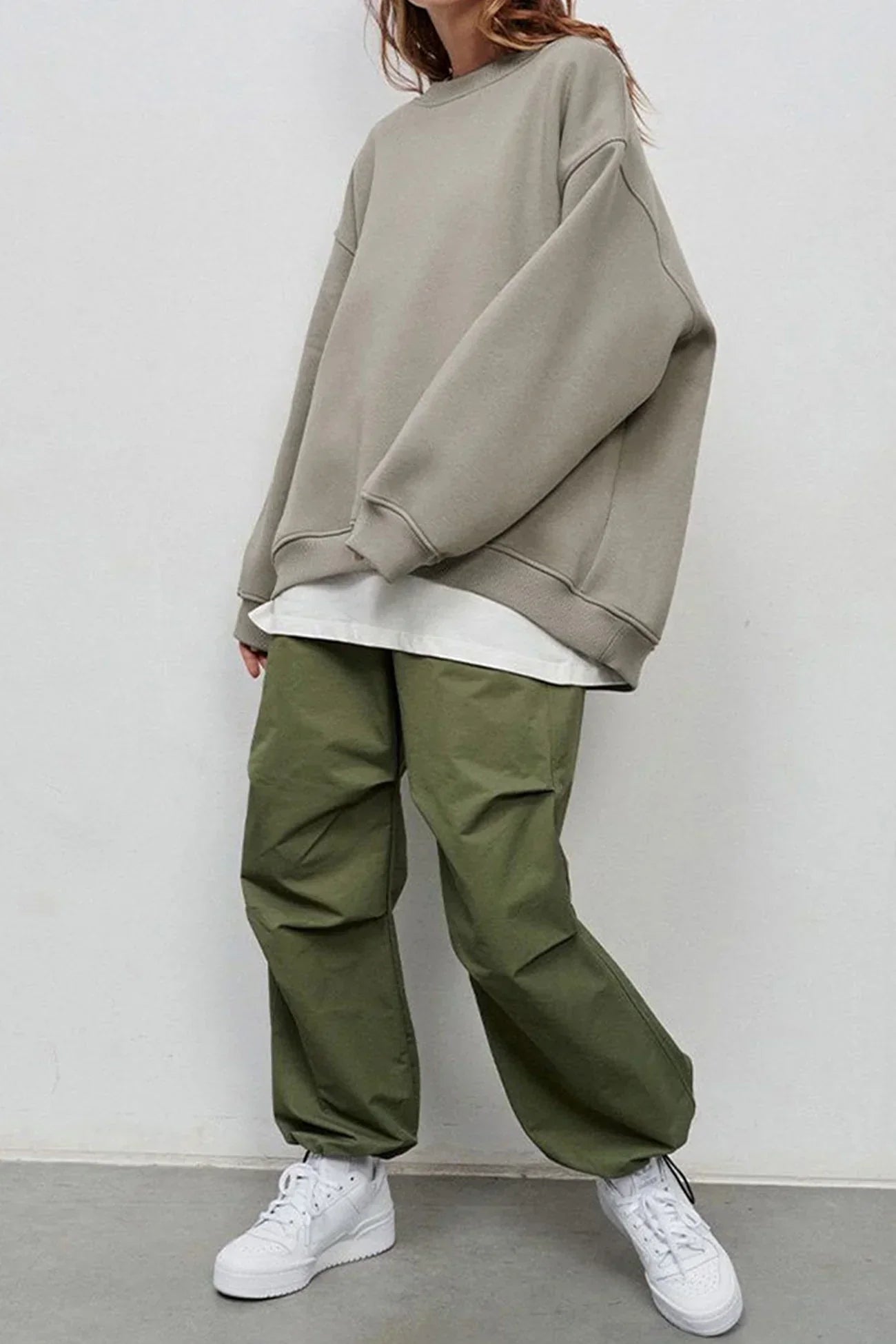 Bequemes Oversize Sweatshirt Rundhals
