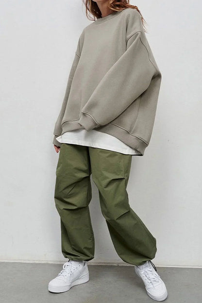 Bequemes Oversize Sweatshirt Rundhals