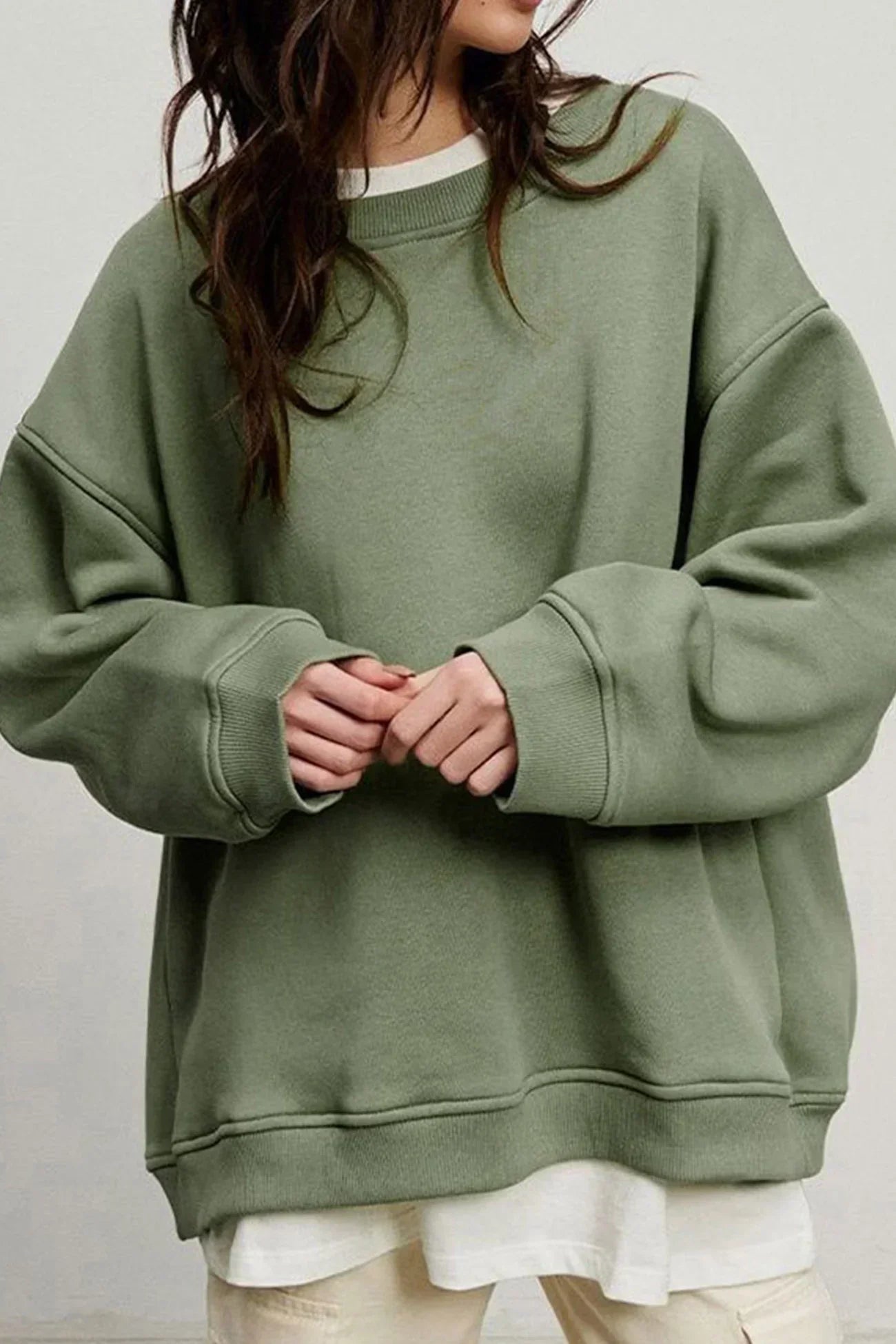 Bequemes Oversize Sweatshirt Rundhals