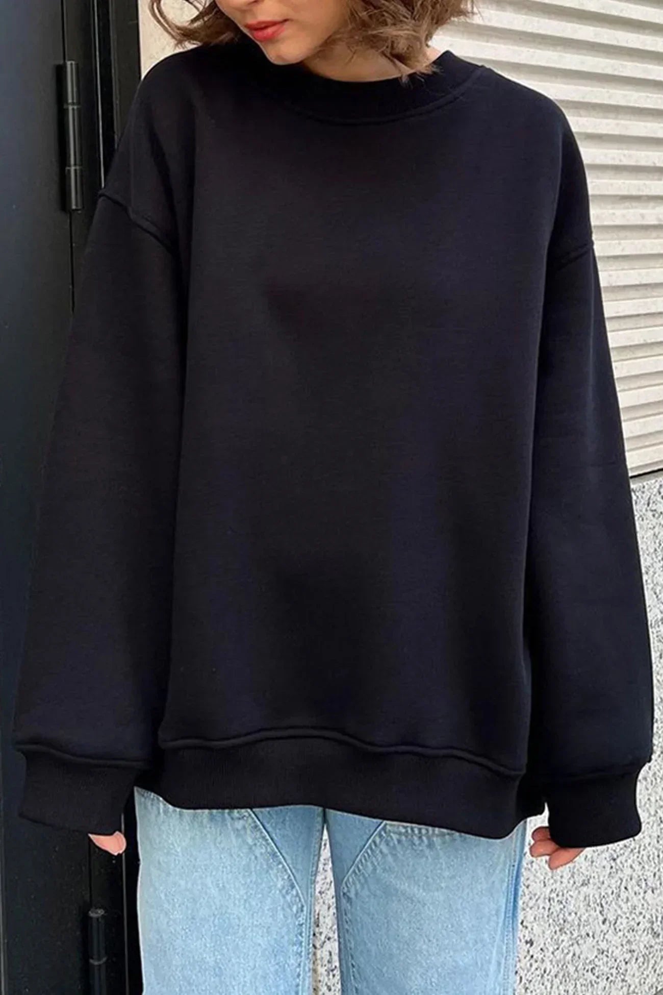 Bequemes Oversize Sweatshirt Rundhals