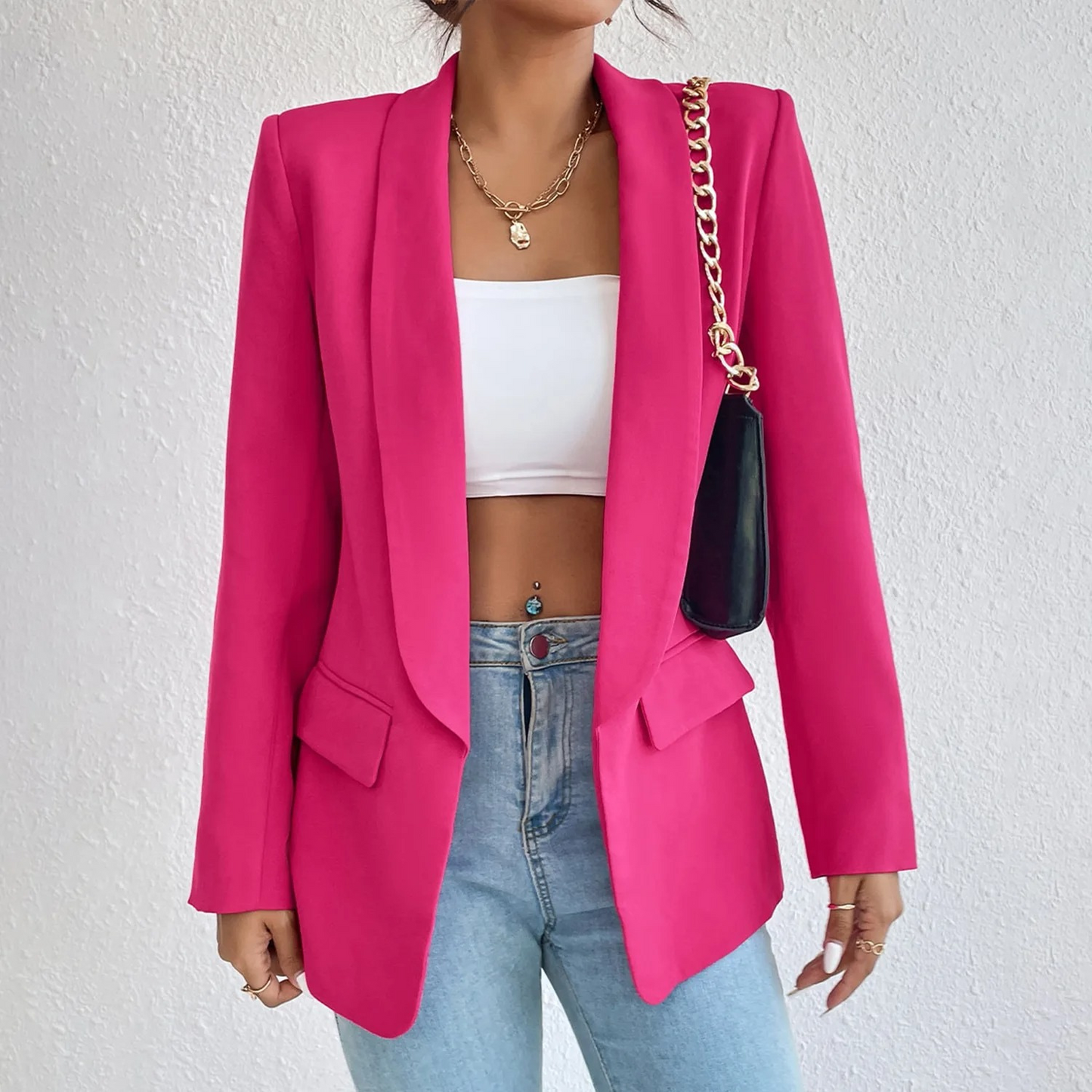 Stilvolle Damenblazer Büro Look Polyester