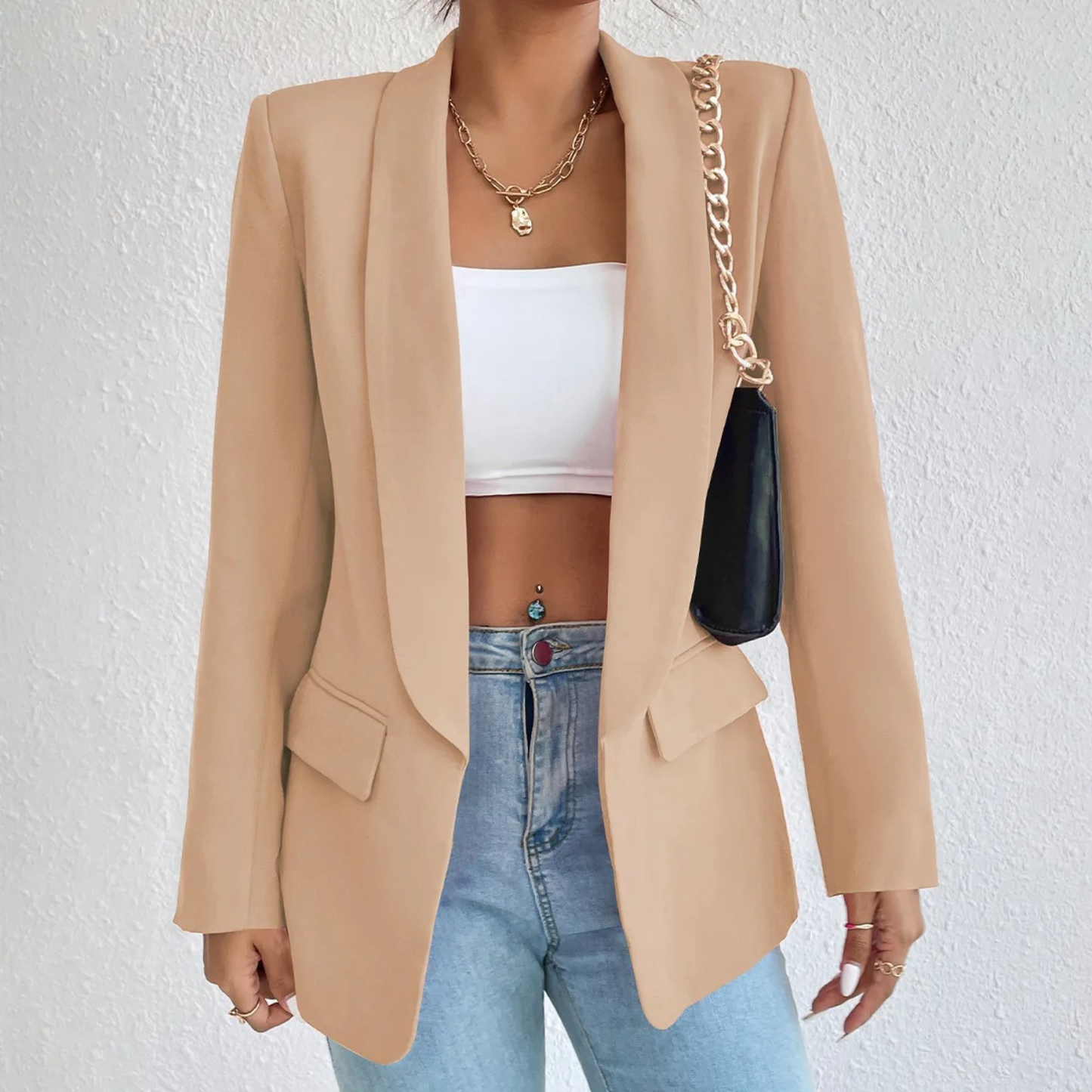 Stilvolle Damenblazer Büro Look Polyester