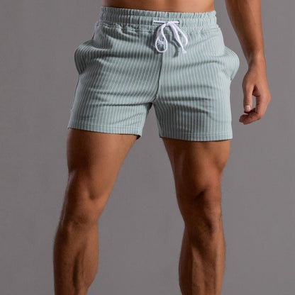 Herren Sommer Shorts Streifen Elastisch