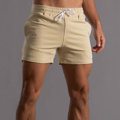 Herren Sommer Shorts Streifen Elastisch