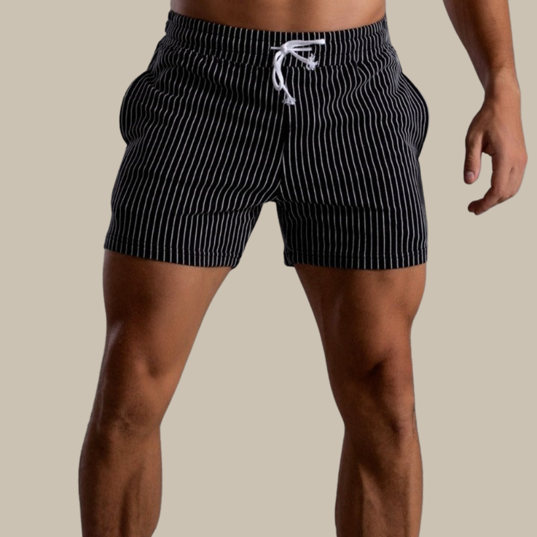 Herren Sommer Shorts Streifen Elastisch