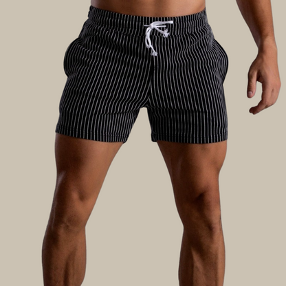 Herren Sommer Shorts Streifen Elastisch