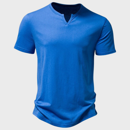 Sommer T-Shirt Leicht Einfarbig Herren Oberteil