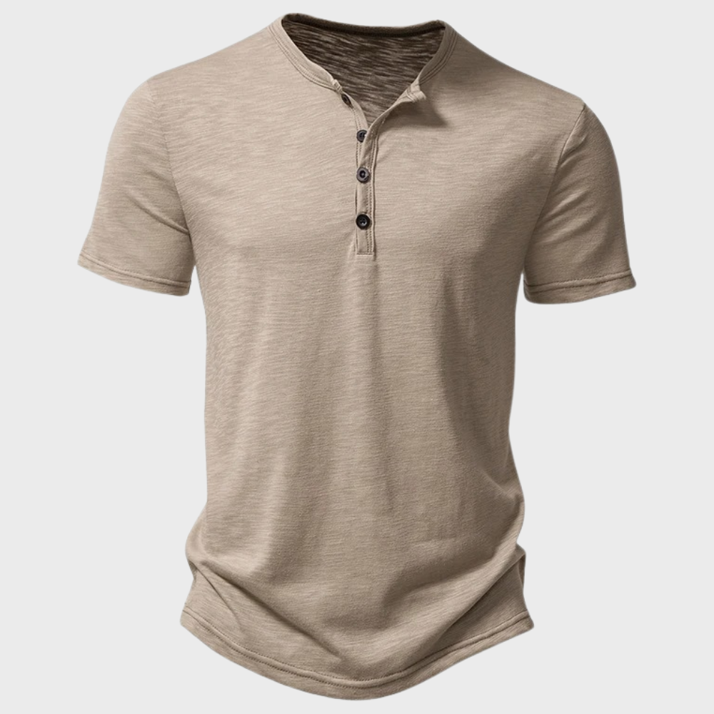Sommer T-Shirt Leicht Einfarbig Herren Oberteil