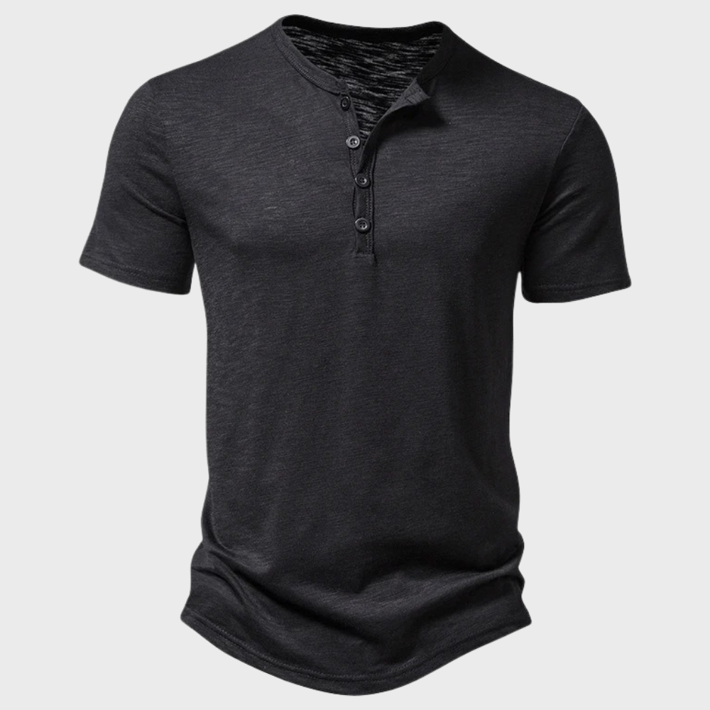 Sommer T-Shirt Leicht Einfarbig Herren Oberteil