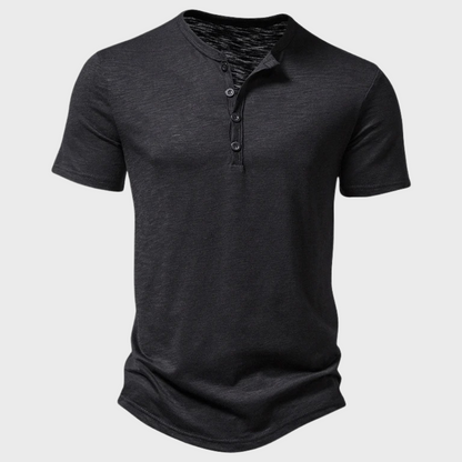 Sommer T-Shirt Leicht Einfarbig Herren Oberteil