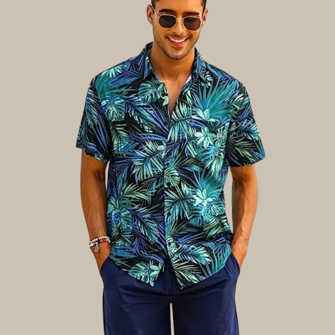 Sommerhemd Kurzarm Hawaiidesign Herren