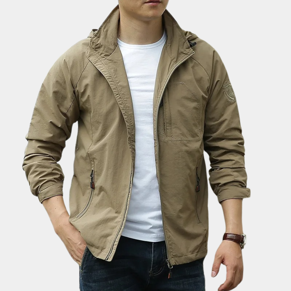 Leichte Herrenjacke mit Kapuze Sommer